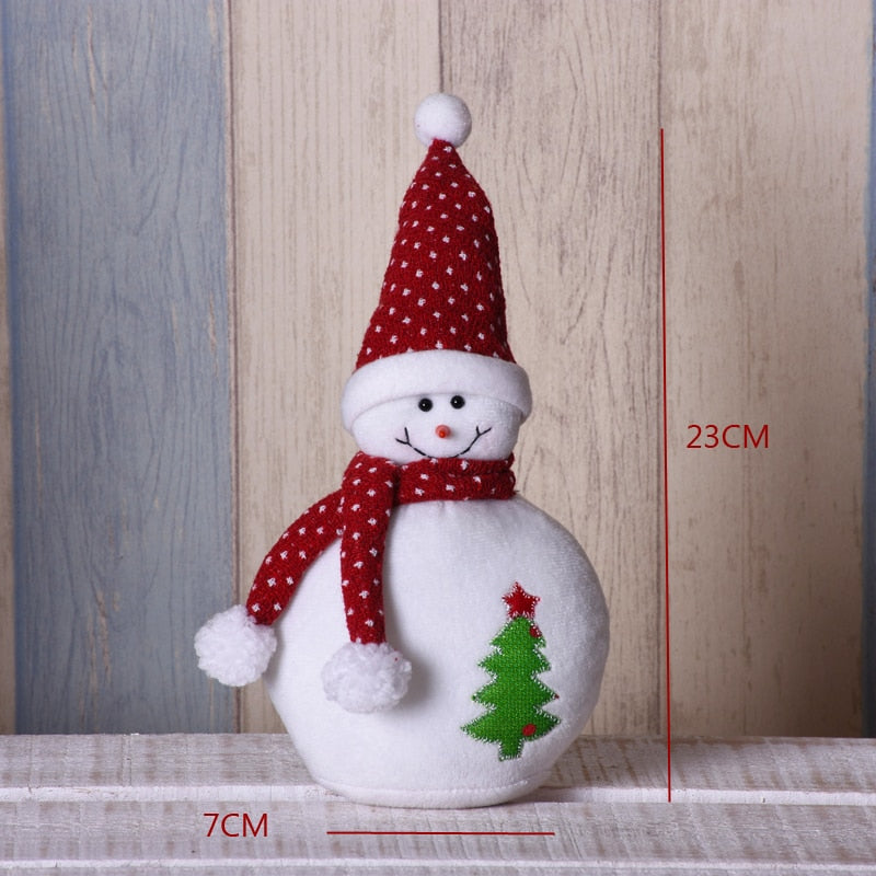 Big Size Christmas Dolls Retractable Santa Claus Snowman Elk Toys Xmas Figurines Christmas Gift for Kid Red Xmas Tree Ornament