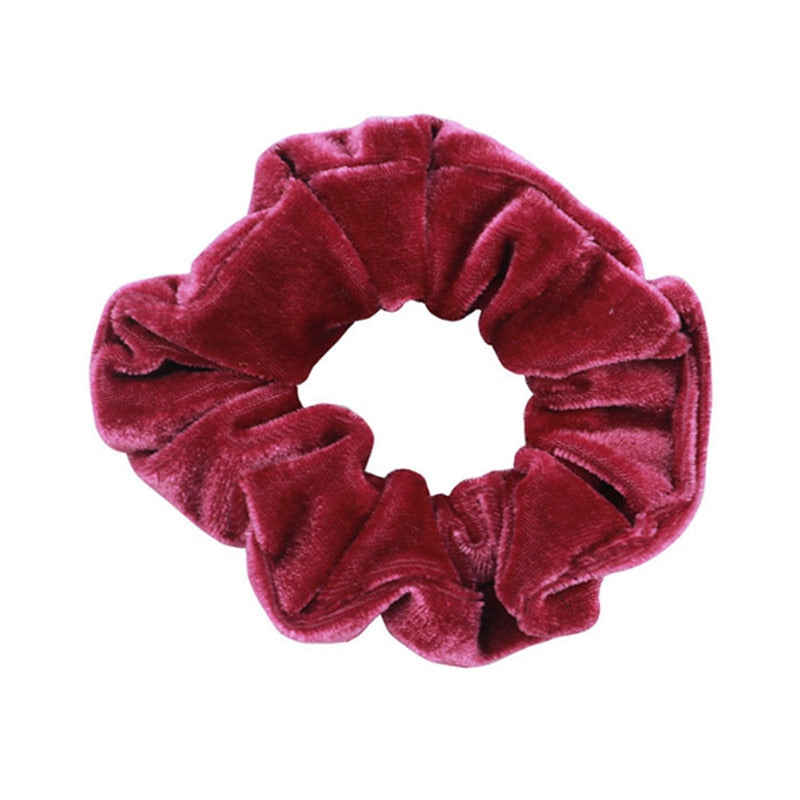 1Pc Women Elastic Hair Ring Winter Soft Velvet Rubber Bands Hair Bands Girls Sweet Solid Color Hair Accessories Ponytail Holder