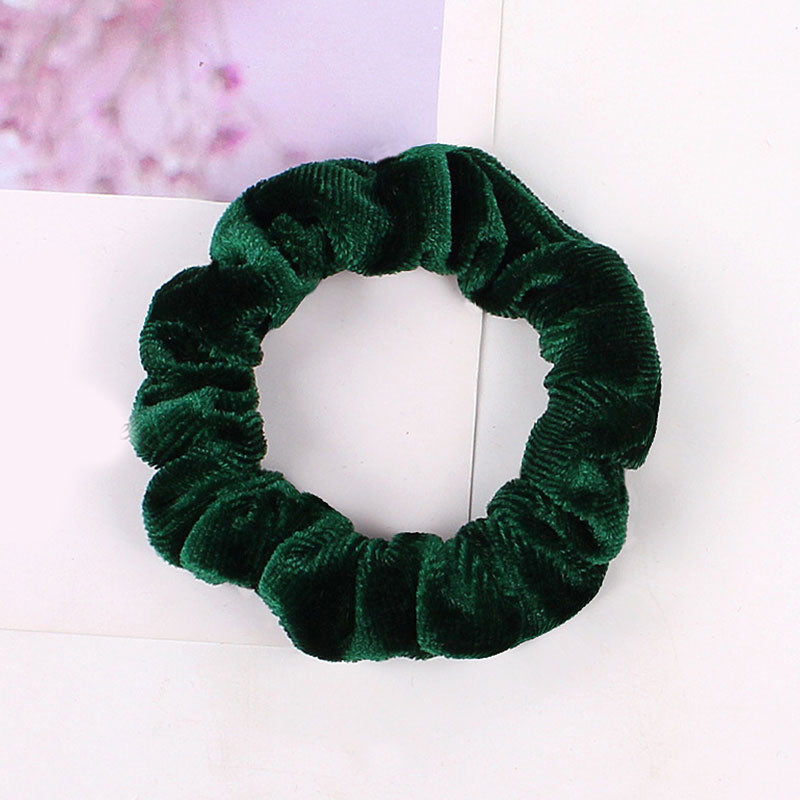 1Pc Women Elastic Hair Ring Winter Soft Velvet Rubber Bands Hair Bands Girls Sweet Solid Color Hair Accessories Ponytail Holder