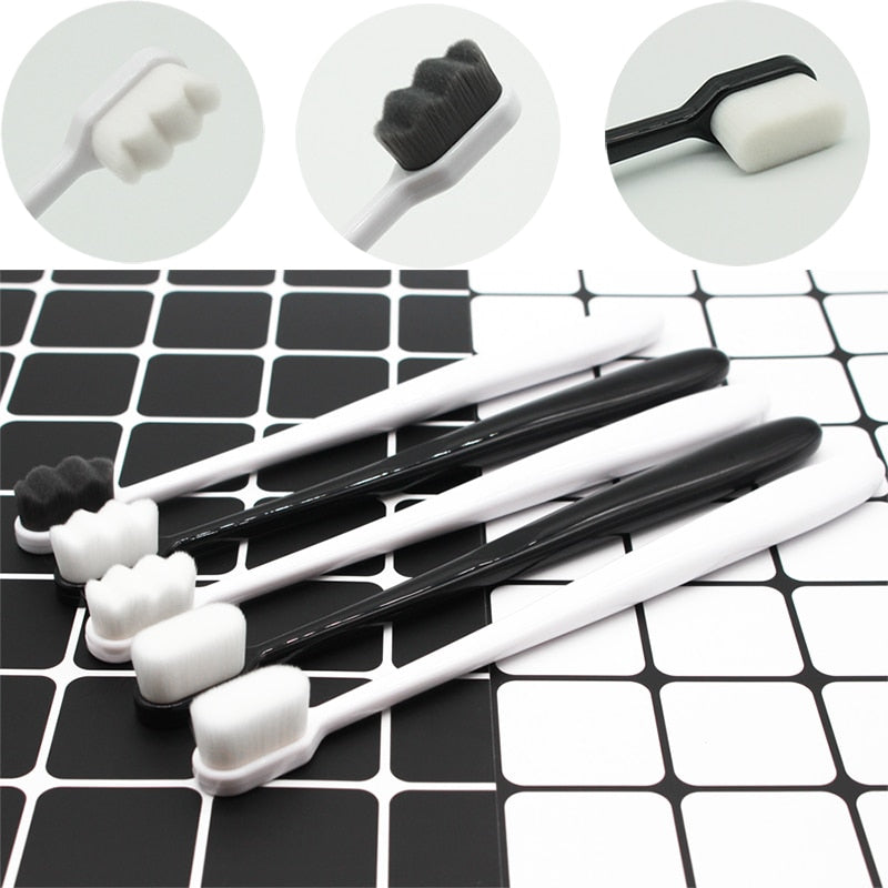 1PC Ultra-fine toothbrush Super soft bristle toothbrush with holder deep cleaning brush for Oral care Tools