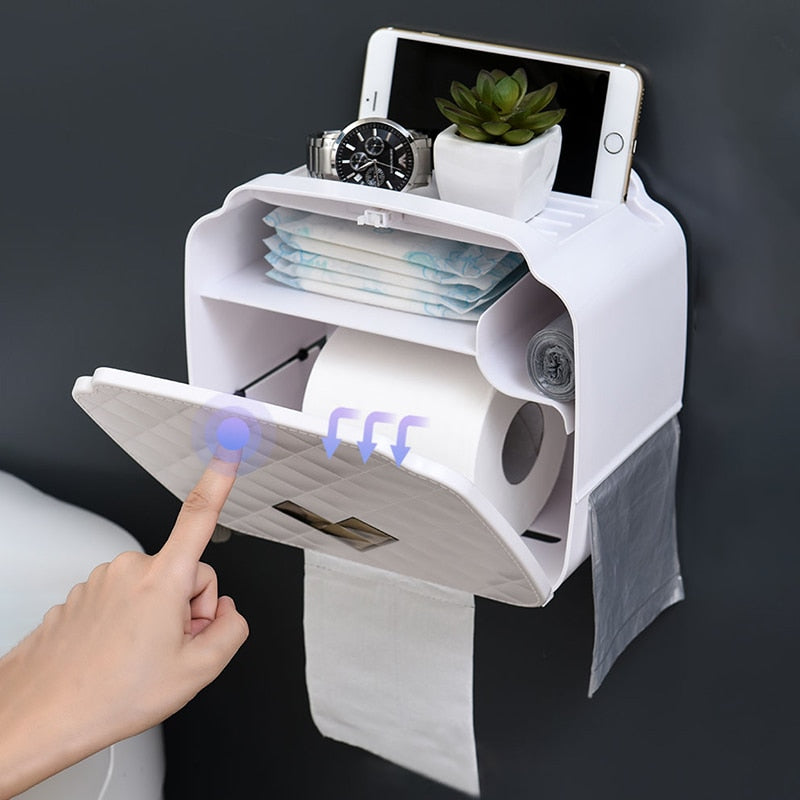 ONEUP Portable Toilet Paper Holder Plastic Waterproof Paper Dispenser For Toilet Home Storage Box Bathroom Accessories