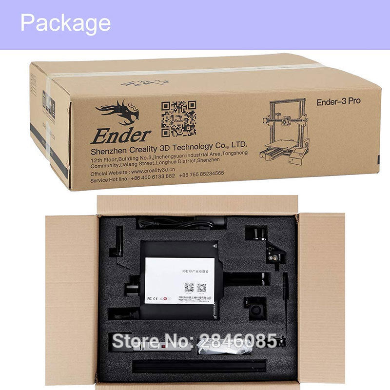 CREALITY 3D Ender-3 Pro 3D Printer Upgraded Magnetic Build Plate Resume Power Failure Printing DIY KIT Mean Well Power Supply