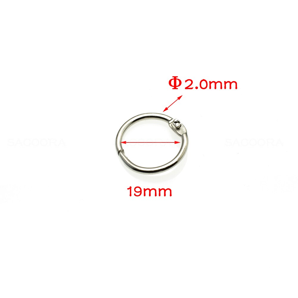 Loose Leaf Book Binder Hinge Snap O Ring Locking Keychain Metal Craft Parts