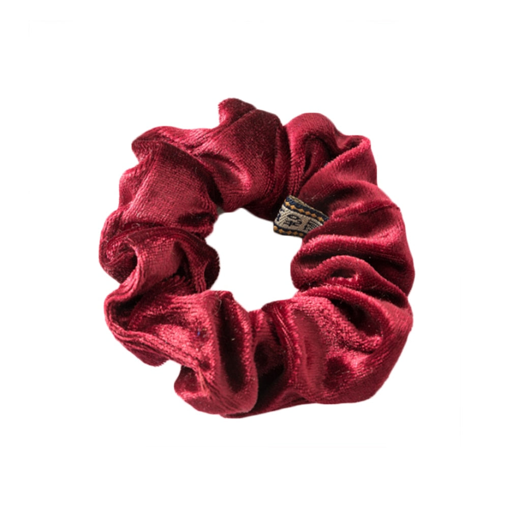 1Pc Women Elastic Hair Ring Winter Soft Velvet Rubber Bands Hair Bands Girls Sweet Solid Color Hair Accessories Ponytail Holder