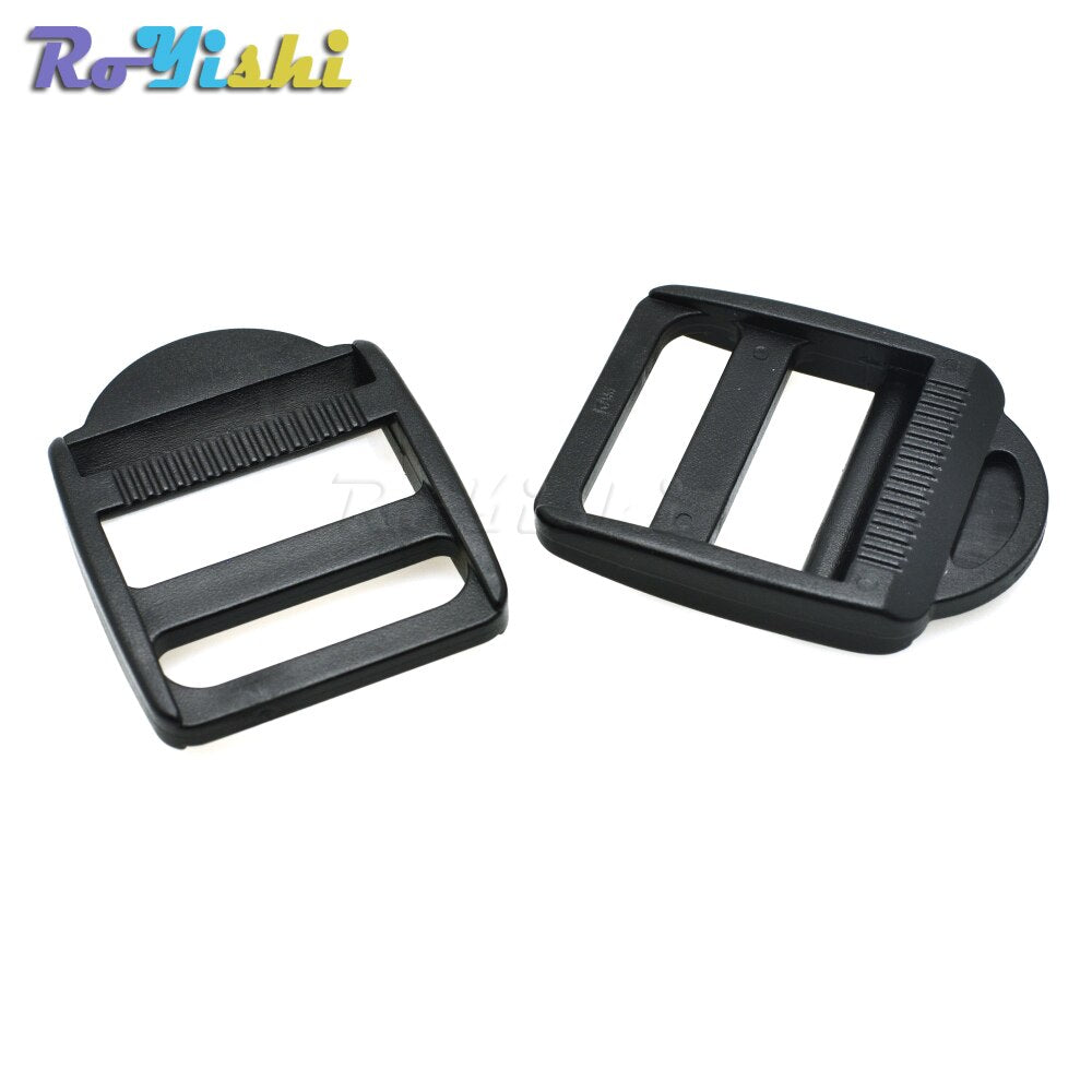 Ladder Lock Slider Plastic Buckles Backpack Straps Webbing Black+Wholesale