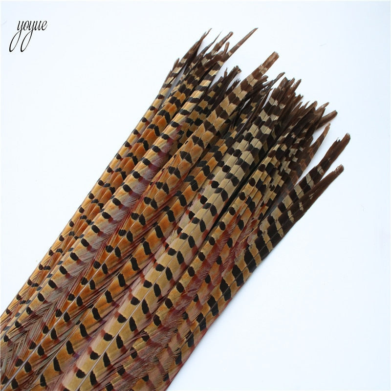 Wholesale 26-28 Inch (65-70CM) Natural Pheasant Tail Feathers Hair Extension For Wedding Decorations Low price Feather plumes