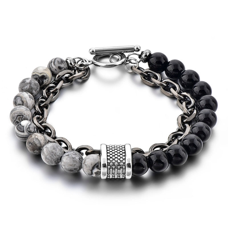 ATTRACTTO Trendy Stainless Steel Bracelets Bangles For Women Male Jewelry Bracelet Handmade Jewelry Distance Bracelet SBR190036