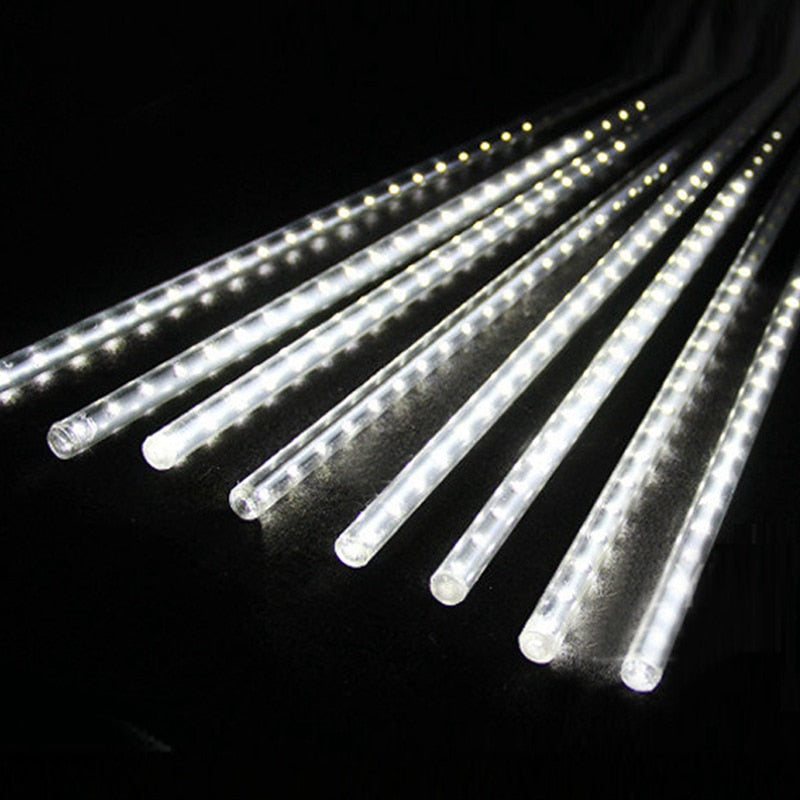 New Year 20cm 30cm 50cm Outdoor Meteor Shower Rain 8 Tubes LED String Lights Waterproof For Christmas Wedding Party Decoration