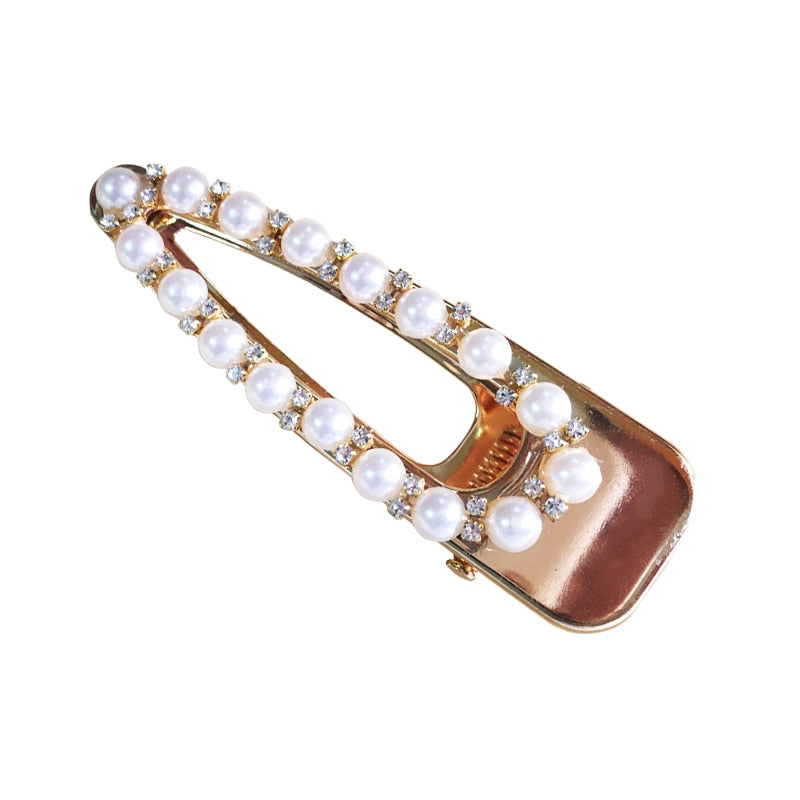 1Set Popular Pearl Hair Clips Fashionable Woman Summer Hair accessories Hairpins BB Clip Styling Tools Barrettes Headwear