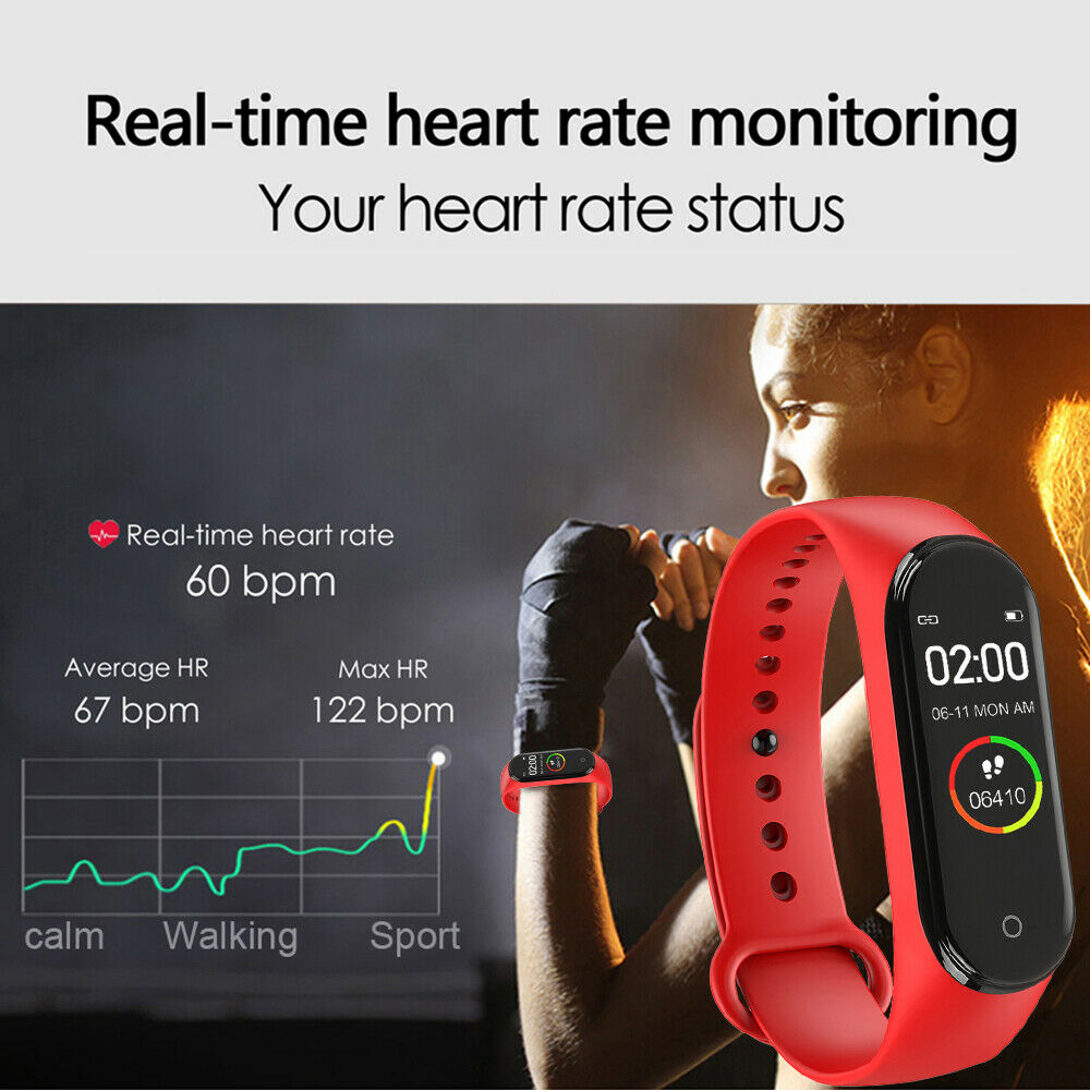 Smart M4 Wristbands Men Women Waterproof Sports Bracelet Phone Bluetooth Heart Rate Monitor Fitness Wristband For Android IOS