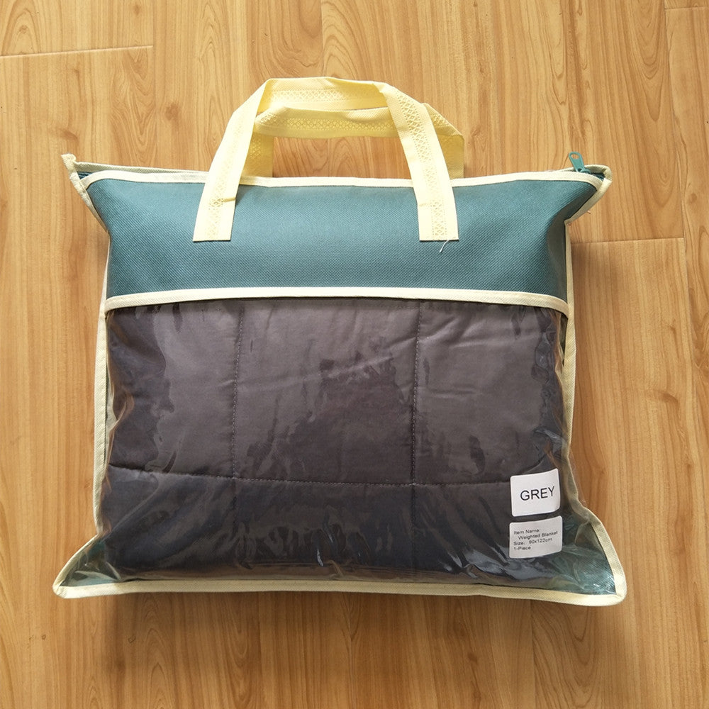 SunnyRain 1-Piece Weighted Blanket for Adult Gravity Blankets Decompression Sleep Aid Pressure Weighted Quilt