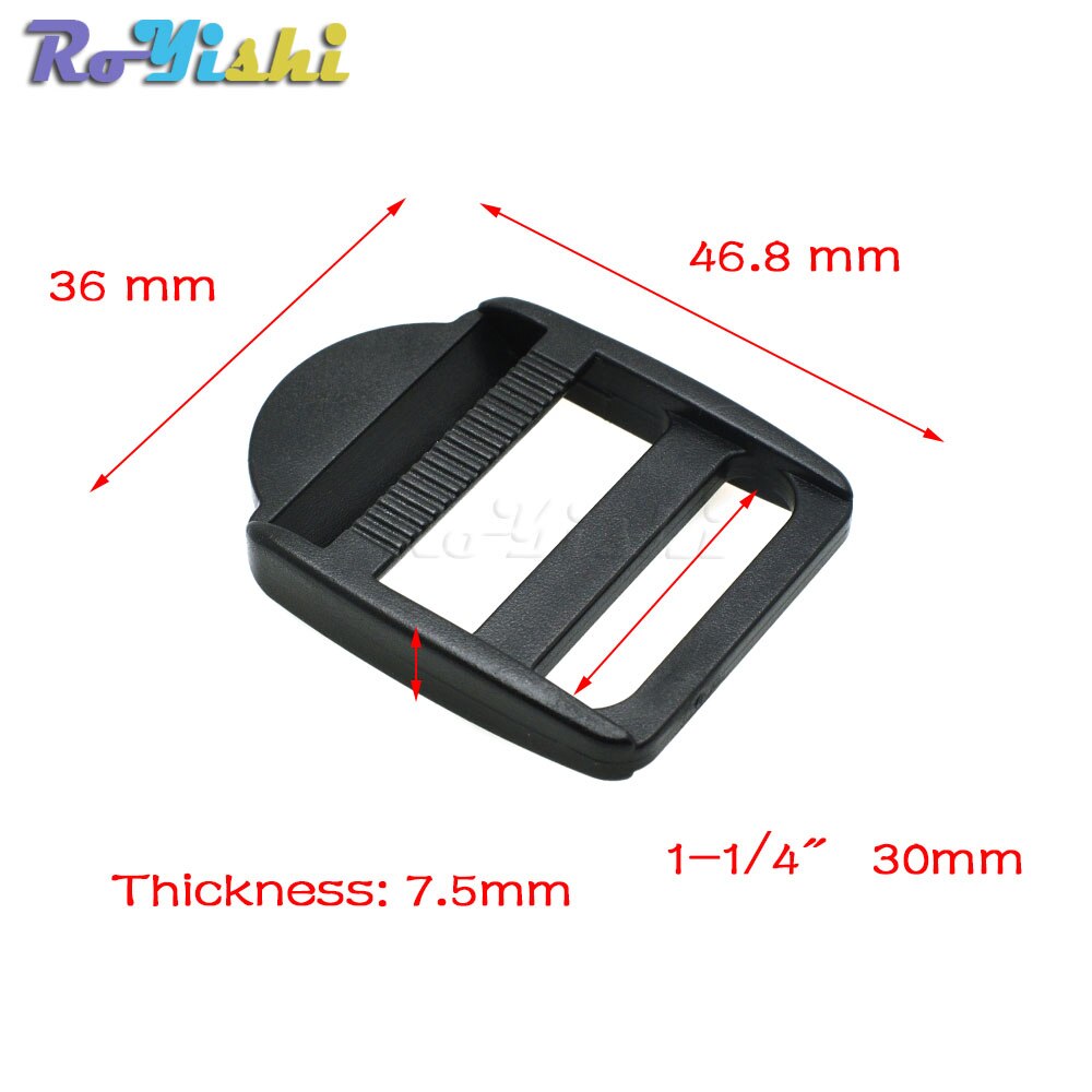 Ladder Lock Slider Plastic Buckles Backpack Straps Webbing Black+Wholesale