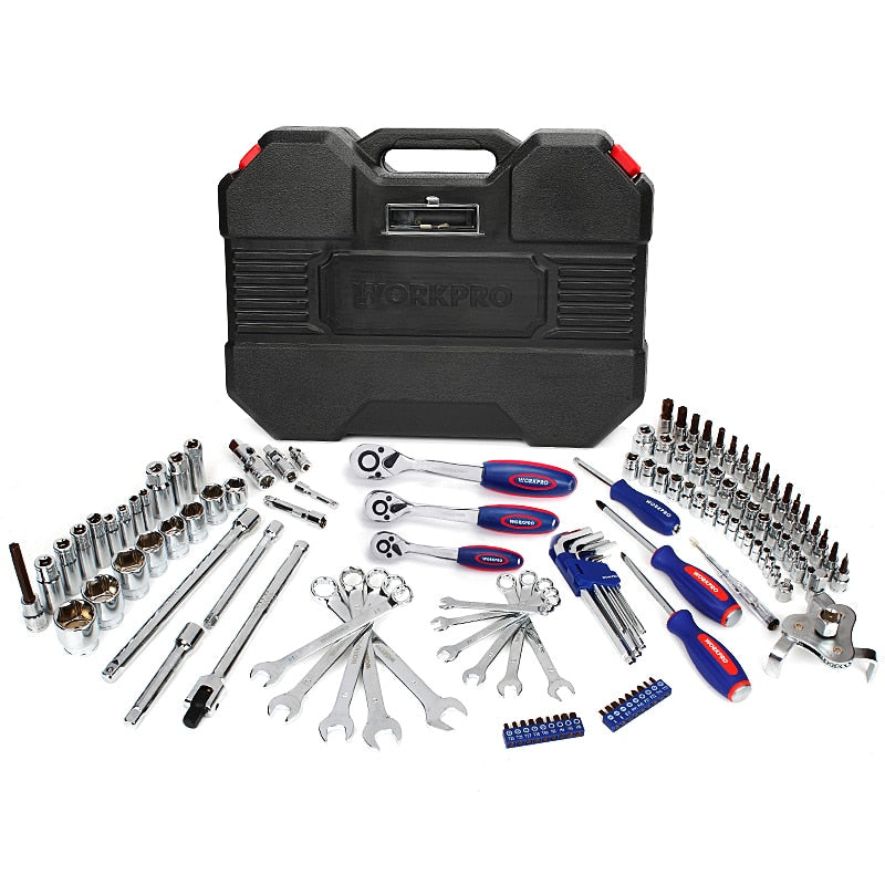 WORKPRO Tool Set Hand Tools for Car Repair Ratchet Spanner Wrench  Socket Set Professional Bicycle Car Repair Tool Kits