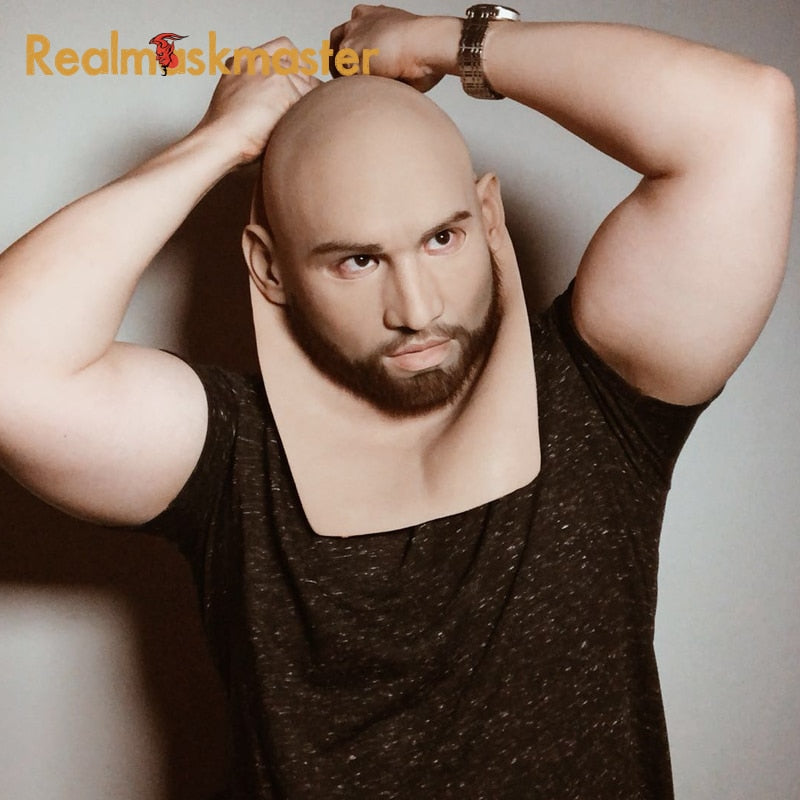 Realmaskmaster male latex realistic adult silicone full face mask for man cosplay party mask fetish real skin