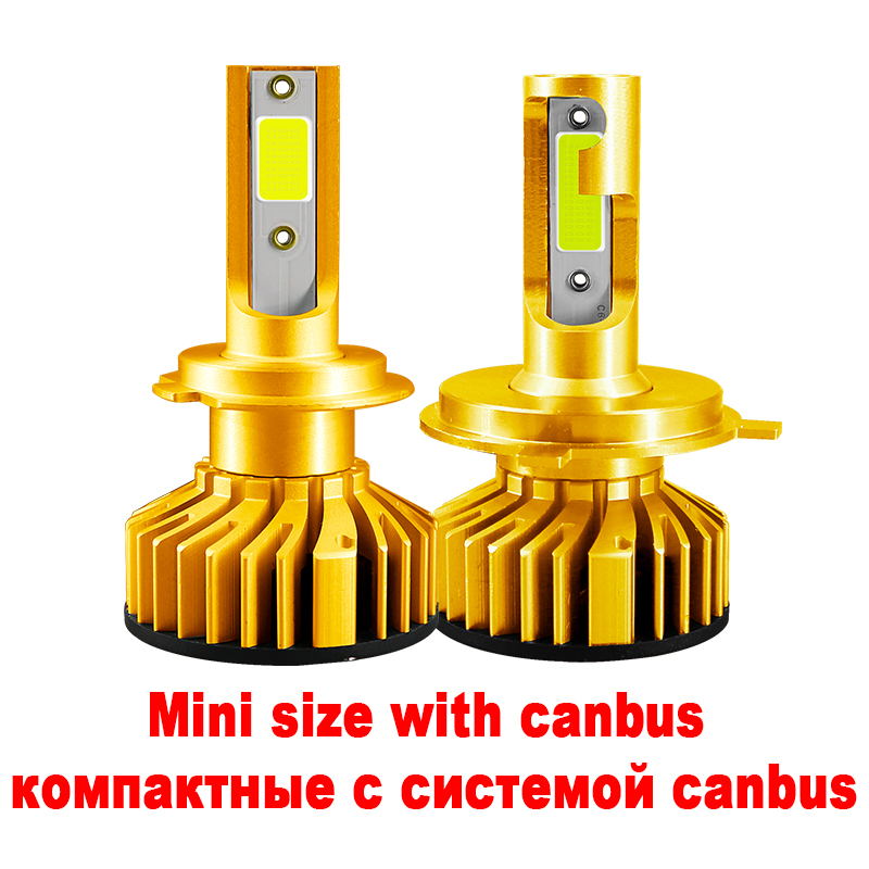 HLXG Mini Canbus lampada H4 H7 LED Car Headlight 12V 10000LM 4300K 6000K 8000K Lamp H3 H1 9005 HB3 9006 HB4 H8 H9 H11 light Bulb