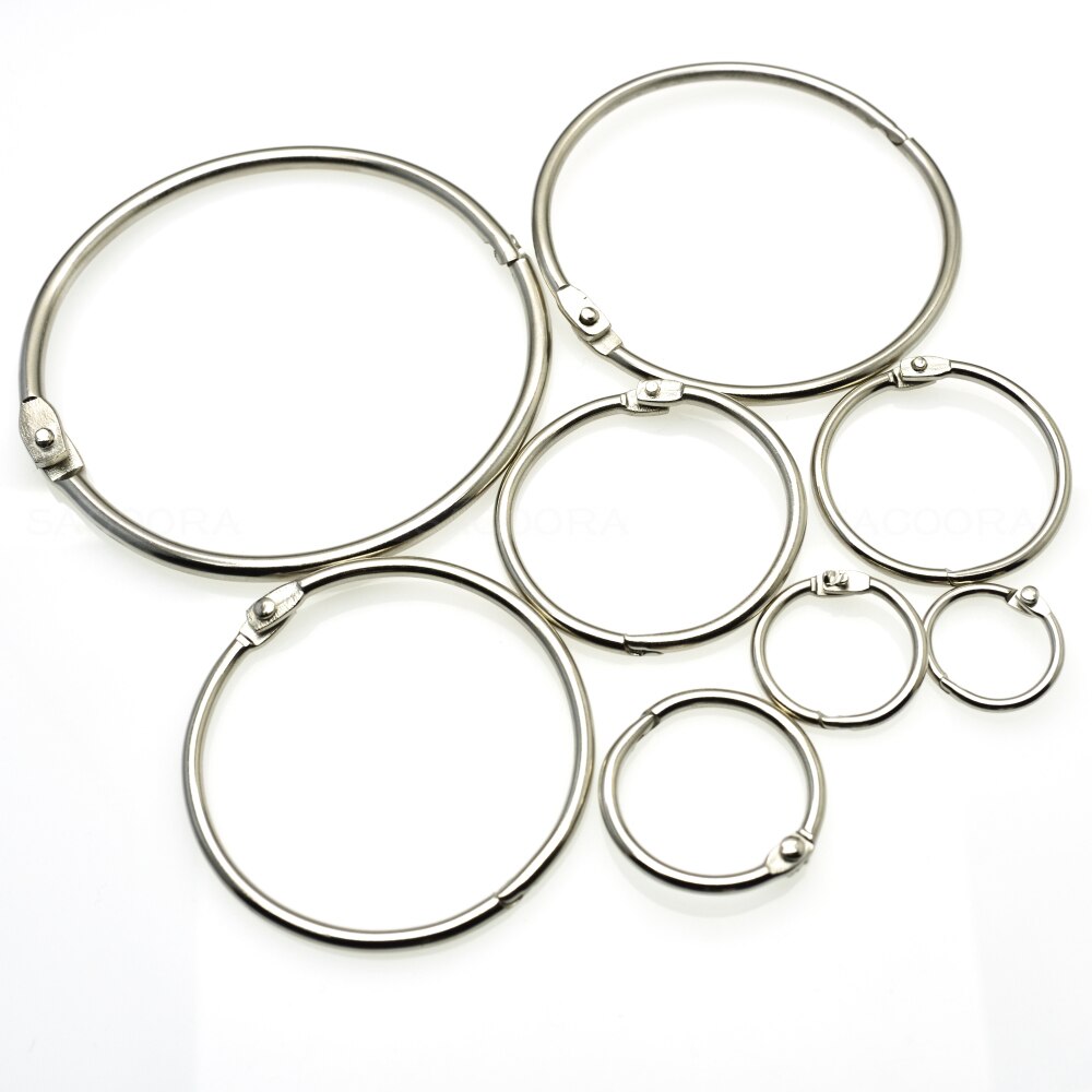 Loose Leaf Book Binder Hinge Snap O Ring Locking Keychain Metal Craft Parts