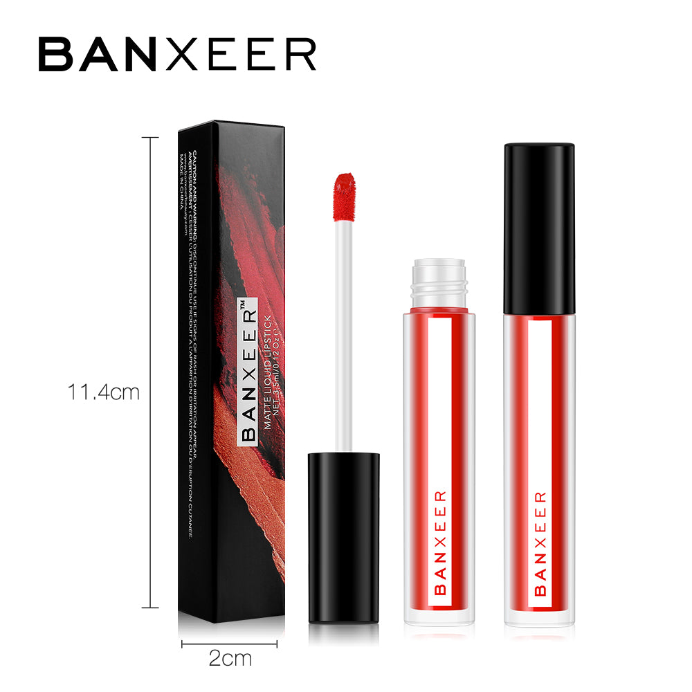 BANXEER Lipgloss Matte 8 Colors Lip Gloss Velvety Lipstick Liquid Matte Waterproof Lip Tint Full & rich Sexy Lip Makeup Cosmetic