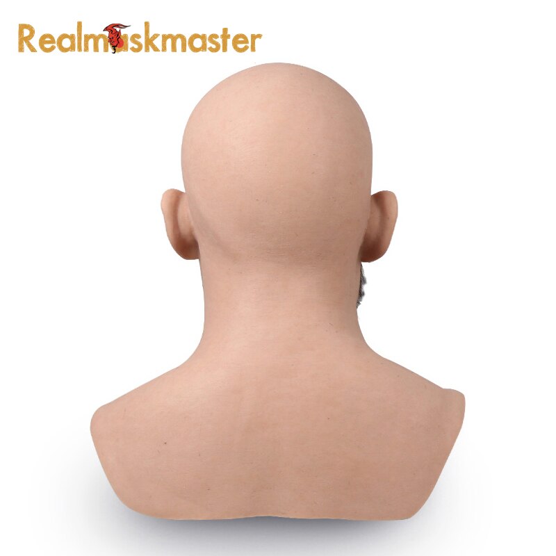 Realmaskmaster male latex realistic adult silicone full face mask for man cosplay party mask fetish real skin