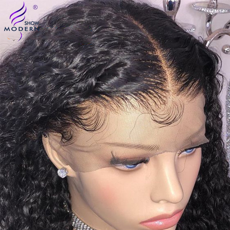 Brazilian Water Wave Wig 13*4 Lace Front Human Hair Wigs Pre Plucked Natural Hairline 150% High Radio Remy Hair Wigs Modern Show