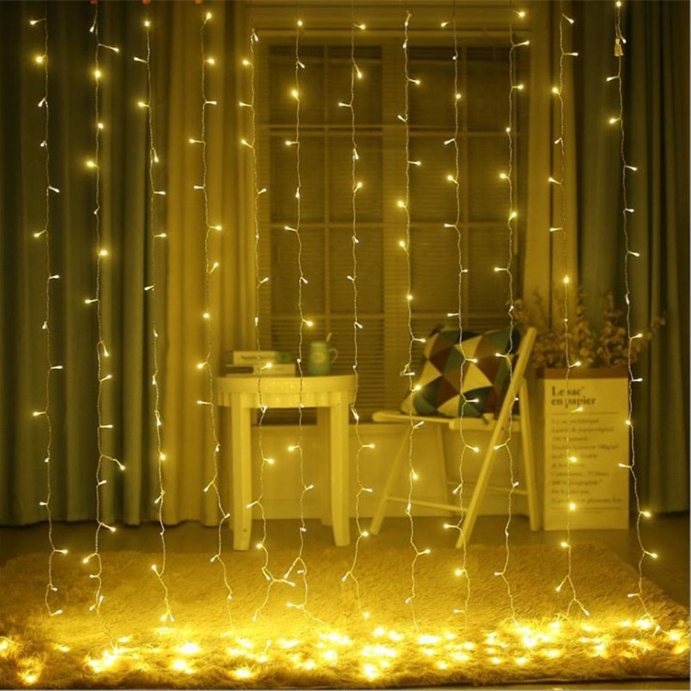 3x2/4x2/6x3m led wedding fairy string light christmas light 300 led fairy light garland for garden party curtain decoration