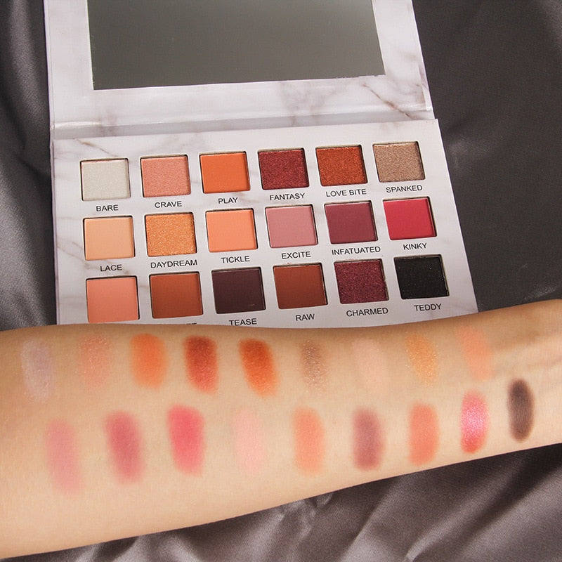 16/18 Colors Nude Glitter Eyeshadow Matte Shimmer Palette Long Lasting Waterproof Mineral Powder Eye Shadow Makeup Cosmetic Kit