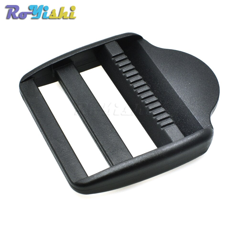 Ladder Lock Slider Plastic Buckles Backpack Straps Webbing Black+Wholesale