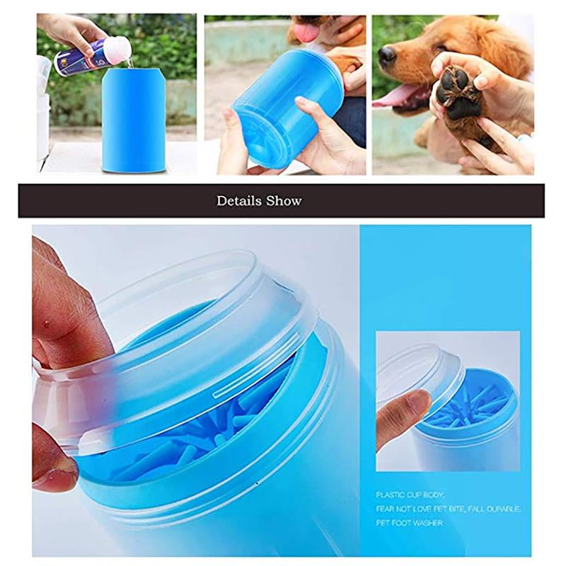Portable Pet Foot Washer Cup Pet Cats Dogs Foot Cleaning Tool Plastic Soft Pet Paw Washing Brush Pet Accessories for Dog