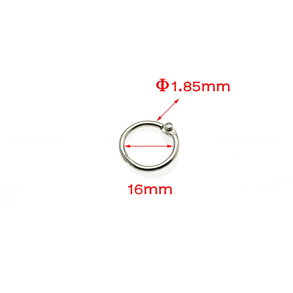 Loose Leaf Book Binder Hinge Snap O Ring Locking Keychain Metal Craft Parts