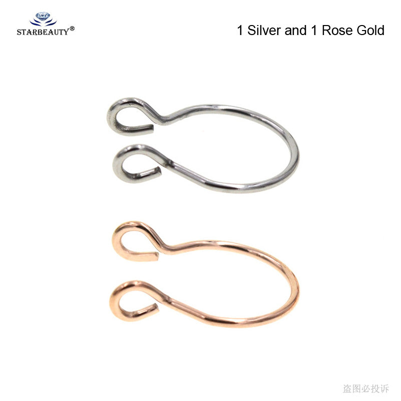 Starbeauty2pcs/lot U Shaped Fake Nose Ring Hoop Septum Rings Titanium Nose Piercing Earrings Fake Piercing Oreja Pircing Jewelry