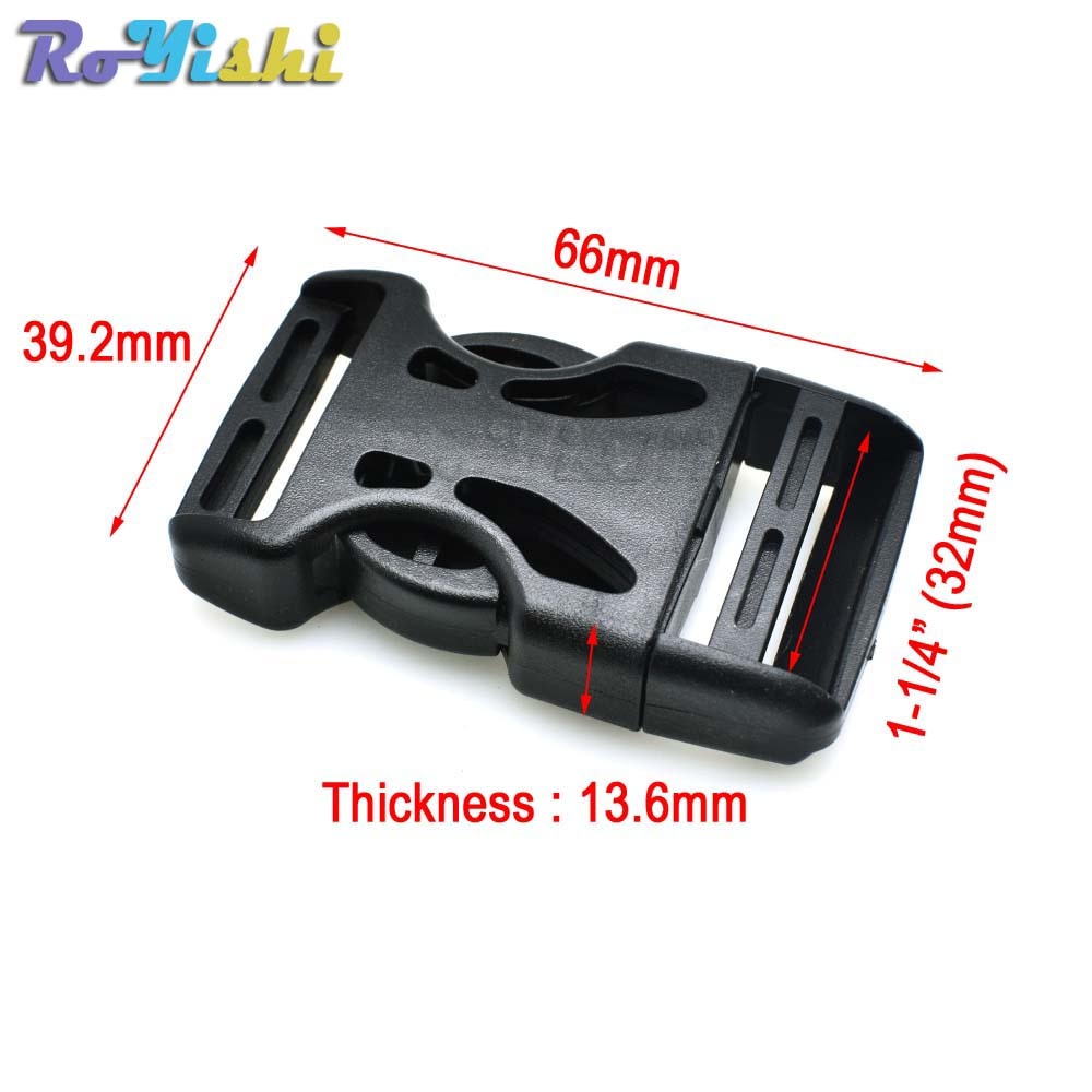 Plastic 5/8" 3/4" 1" 1-1/4" 1-1/2" 2" Adjustable Buckle For Backpack Straps Luggage Webbing