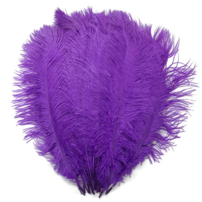 Wholesale High Quality Purple ostrich feathers 15-70cm 10-200pcs/lot DIY Party/wedding Decoration Plumes and feathers for crafts