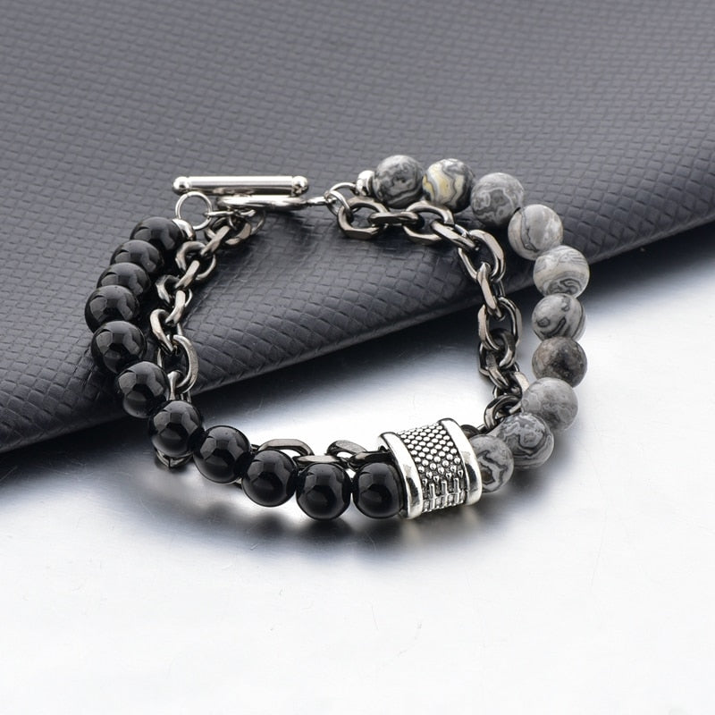 ATTRACTTO Trendy Stainless Steel Bracelets Bangles For Women Male Jewelry Bracelet Handmade Jewelry Distance Bracelet SBR190036