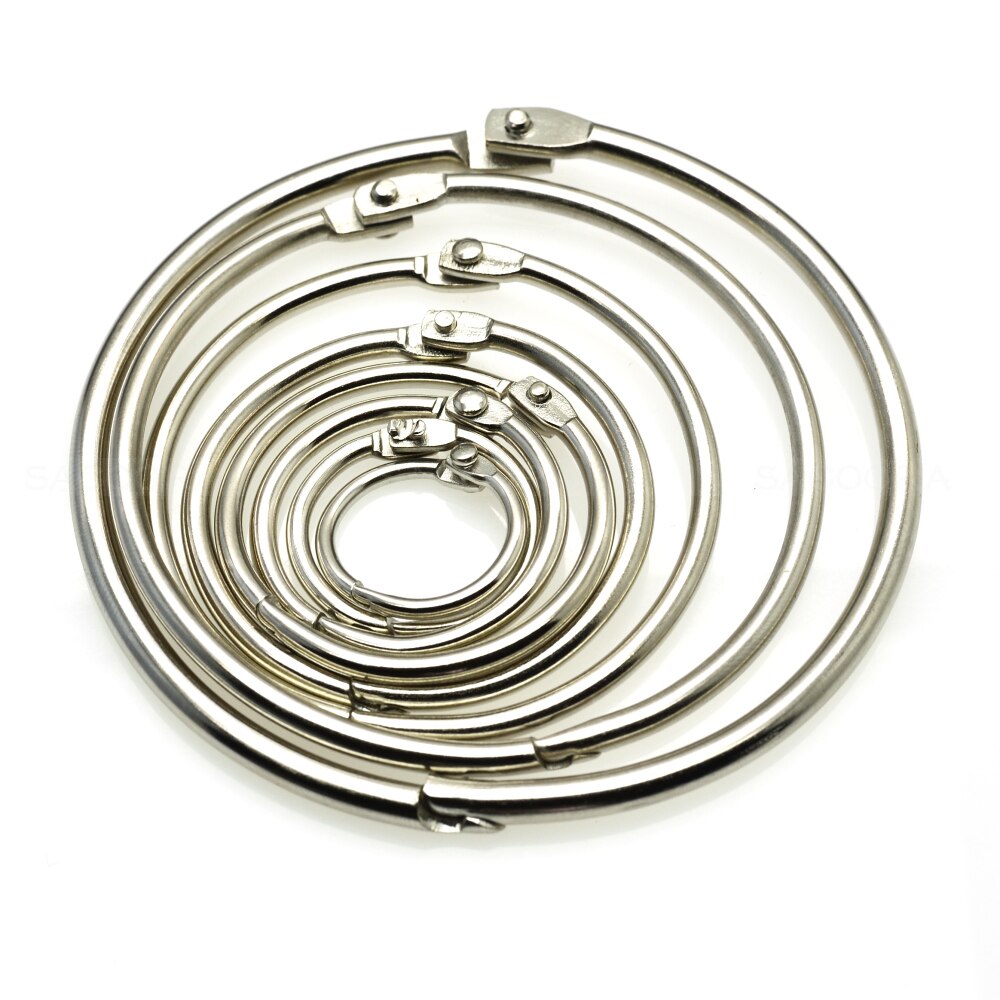 Loose Leaf Book Binder Hinge Snap O Ring Locking Keychain Metal Craft Parts