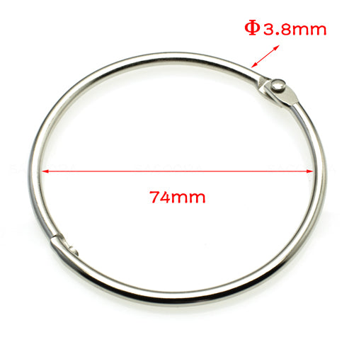 Loose Leaf Book Binder Hinge Snap O Ring Locking Keychain Metal Craft Parts