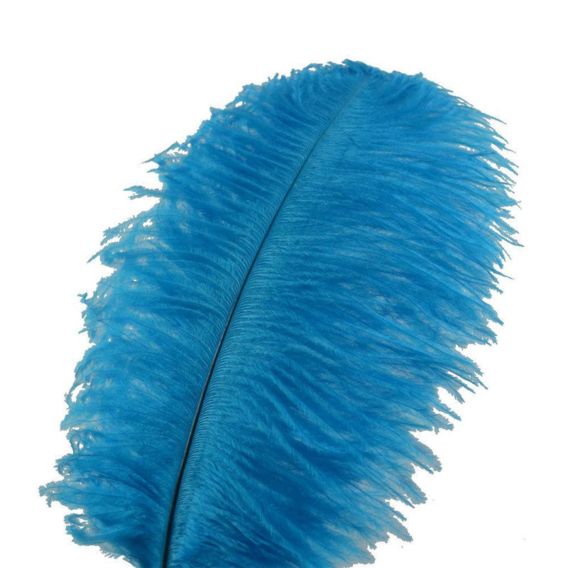 Wholasale Lake Blue Ostrich Feather 15-70cm 10-200pcs/Lot DIY Jewelry feathers for Craft Making&Wedding Party Decoration plumes