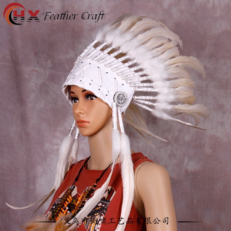 Indian Feather headdress handmade feather costumes native feather headdress war bonnet indian feather hat
