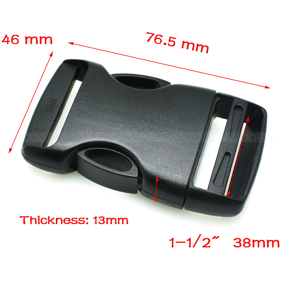 20mm 25mm 32mm 38mm 50mm Plastic Buckle black Arched&Inner Detach Buckle For Backpack Straps Outdoor sports backpack