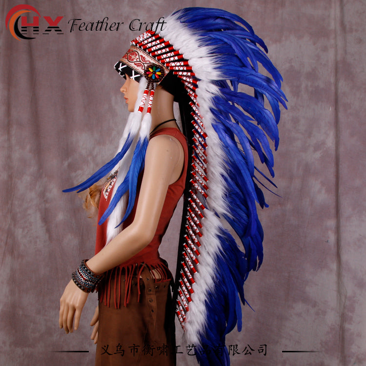 Indian Feather headdress handmade feather costumes native feather headdress war bonnet indian feather hat
