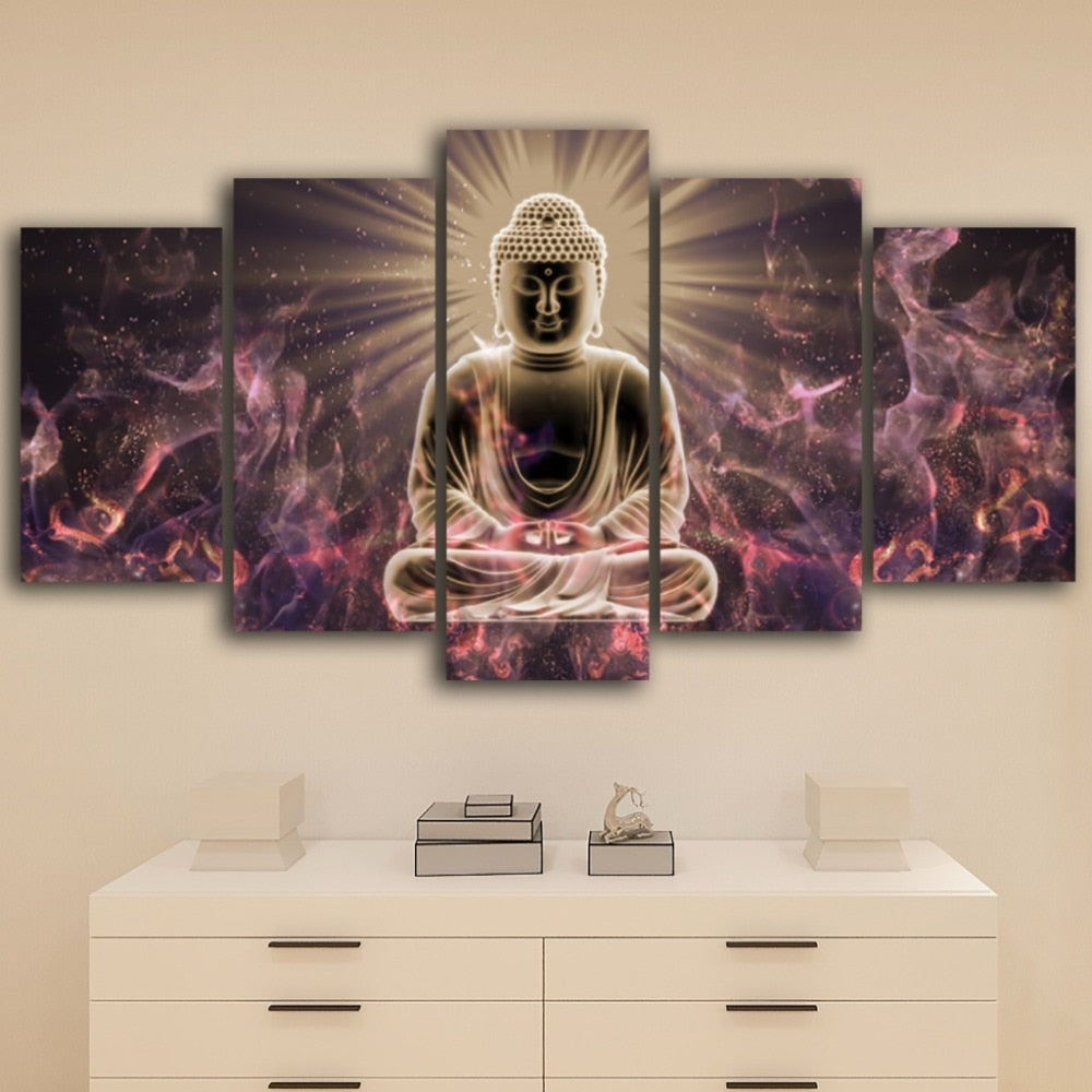 poster 5pcs HD Print abstract buddha Buddhism meditation canvas Painting home decor wall art picture print painting art