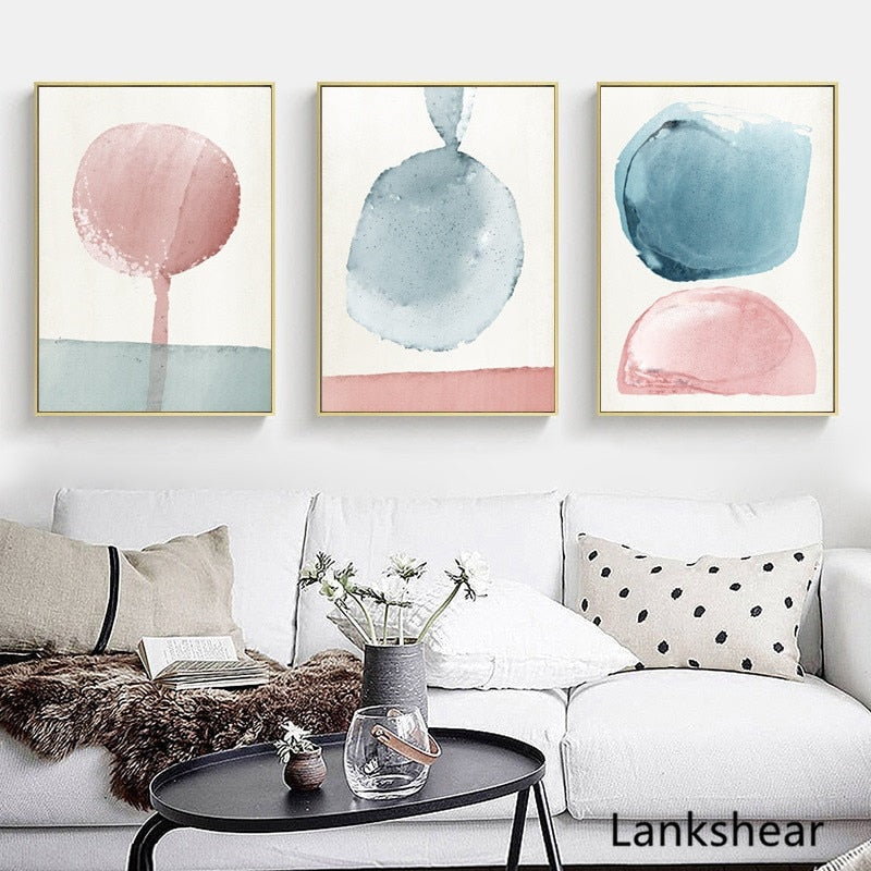Abstract Paintings On The Wall Wall Art Pastel Posters And Prints Minimalist Canvas Painting Decoration Pictures Art Decor