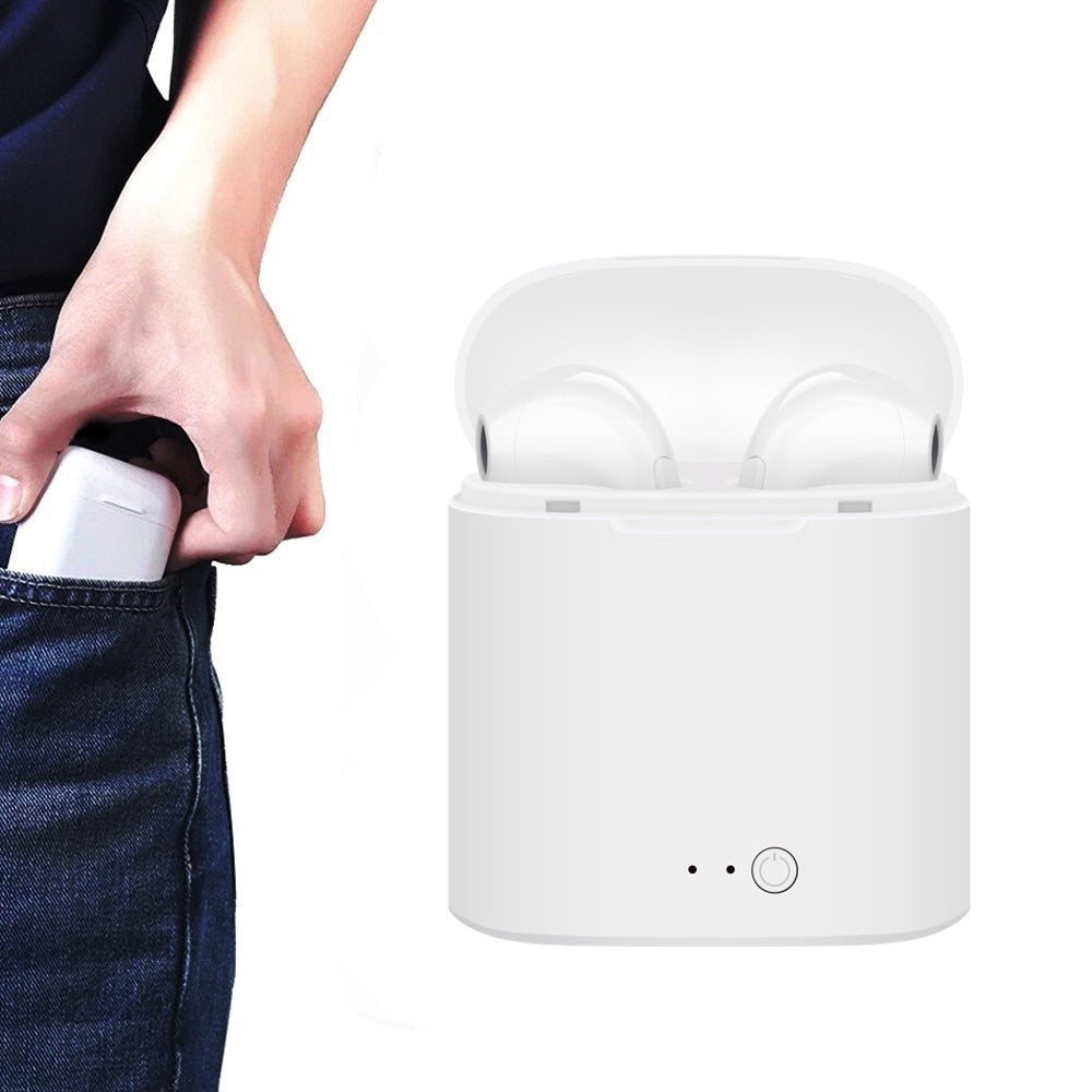 Bluetooth earphone with Mic Charging pods i7s tws air Wireless Headphones Headsets Stereo In-Ear for ios Android phone Handsfree