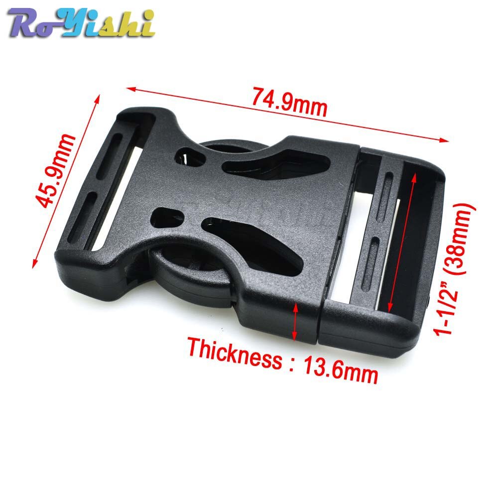 Plastic 5/8" 3/4" 1" 1-1/4" 1-1/2" 2" Adjustable Buckle For Backpack Straps Luggage Webbing