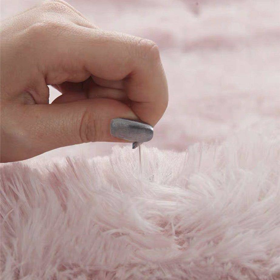 Grey Carpet Tie Dyeing Plush Soft Carpets For Living Room Bedroom Anti-slip Floor Mats Bedroom Water Absorption Carpet Rugs