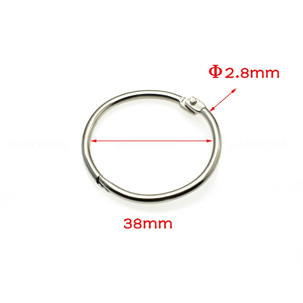 Loose Leaf Book Binder Hinge Snap O Ring Locking Keychain Metal Craft Parts