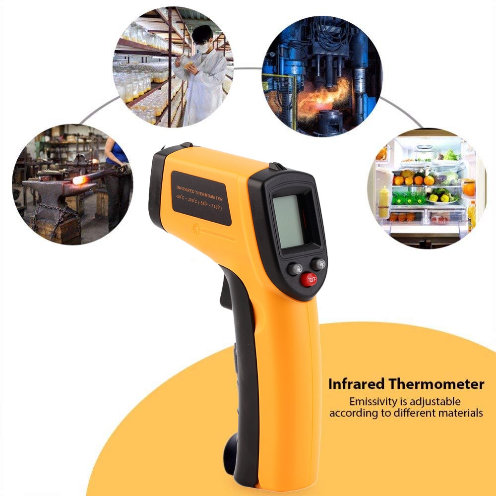 Vastar Digital GM320 Infrared Thermometer Non-Contact Temperature Meter Pyrometer IR Laser Point Gun -50~380 Celsius