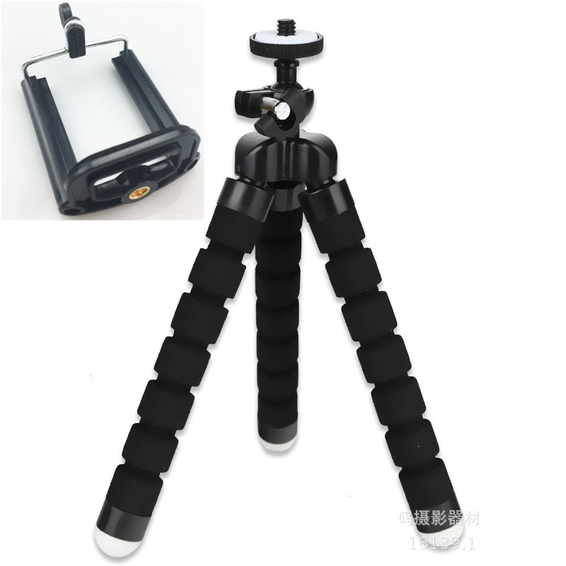 Tripod for Phone Flexible Sponge Octopus Mini Tripod for IPhone Mini Camera Tripod Phone Holder Clip Stand