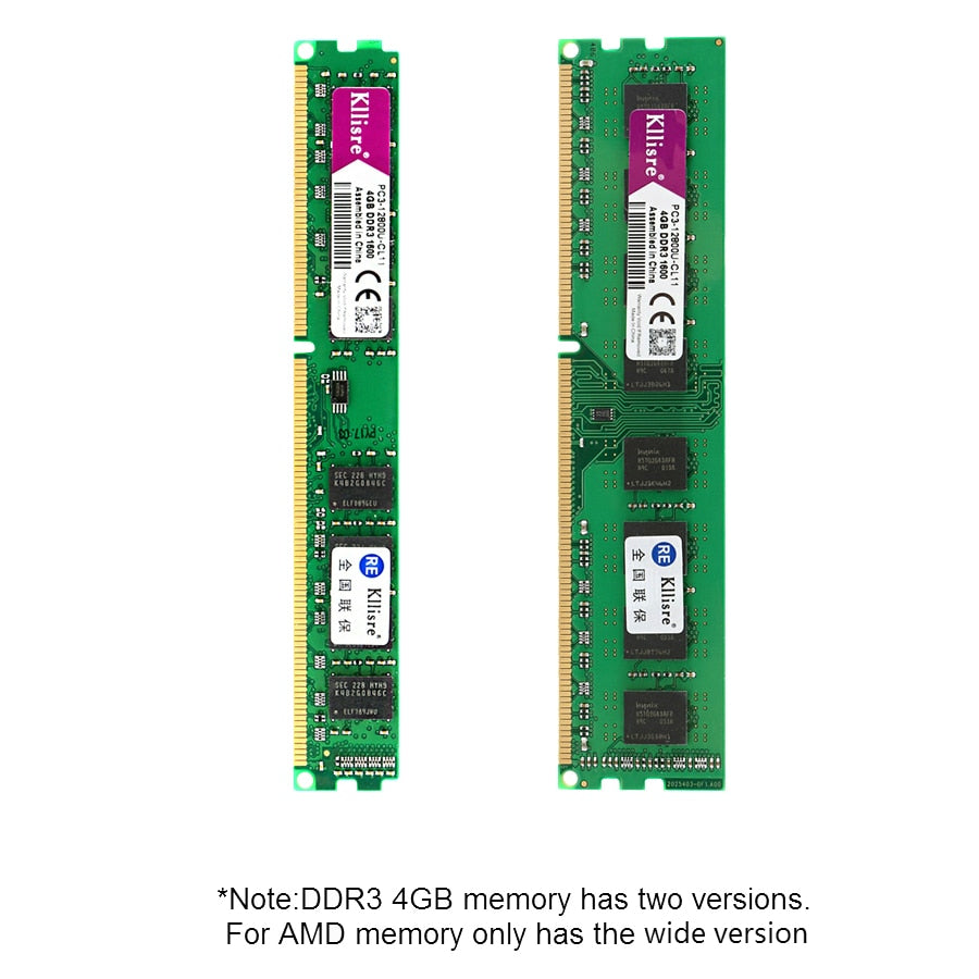 Kllisre Ram DDR3 4GB 8GB 2GB 1333 1600MHz memoria Desktop Memory  240pin 1.5V New dimm