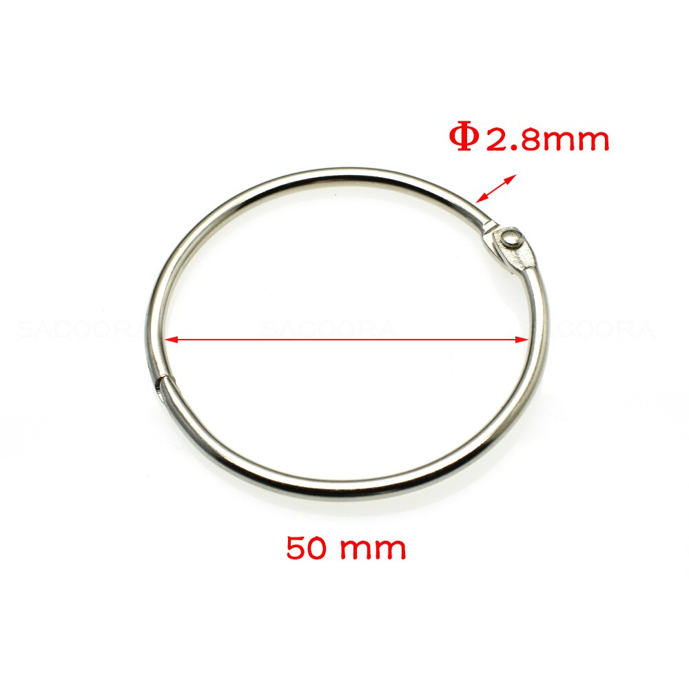 Loose Leaf Book Binder Hinge Snap O Ring Locking Keychain Metal Craft Parts