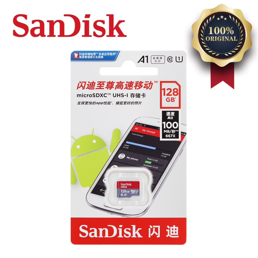 Sandisk Ultra Micro SD 128GB 32GB 64GB 256GB 16G 400GB Micro SD Card SD/TF Flash Card Memory Card 32 64 128 gb microSD for Phone