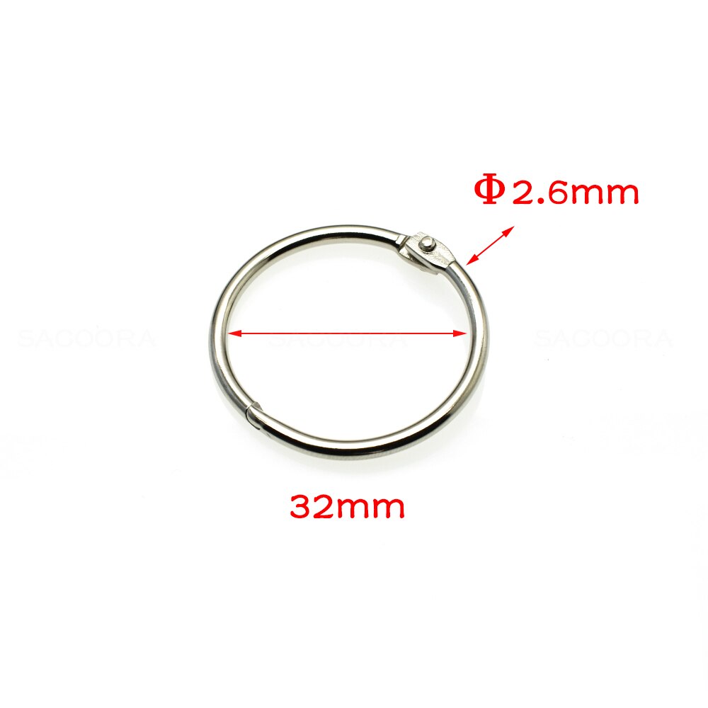 Loose Leaf Book Binder Hinge Snap O Ring Locking Keychain Metal Craft Parts